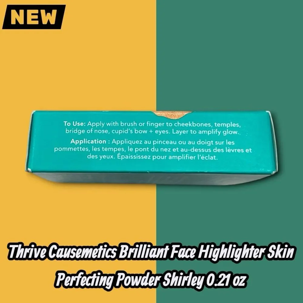 New Thrive Causemetics Brilliant Face Highlighter Skin Perfecting Powder Shirley